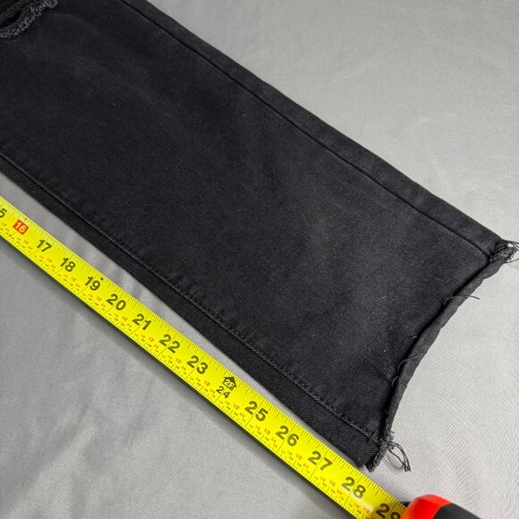 Princess Polly Thorne Denim Jeans Washed Black Whimsigoth Rock Punk Emo Size 4 - Picture 6 of 8